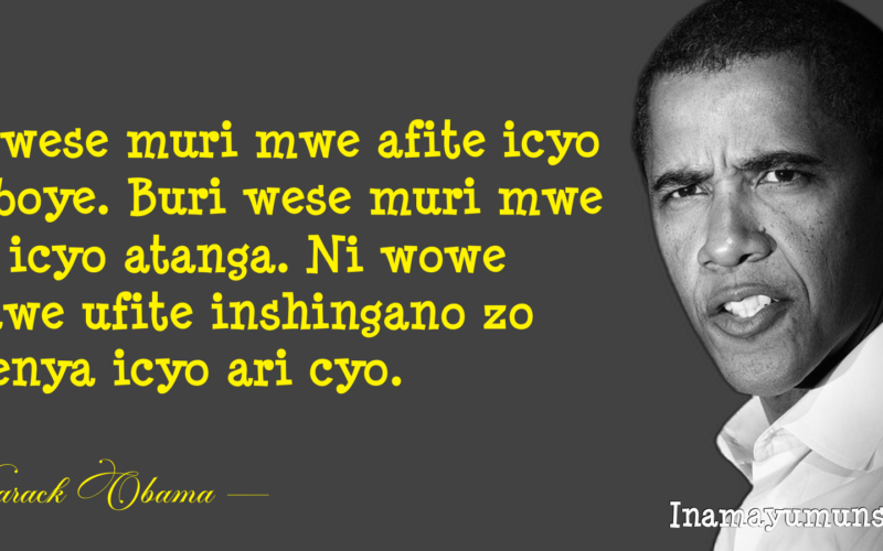 Buri wese muri mwe afite icyo ashoboye. Buri wese muri