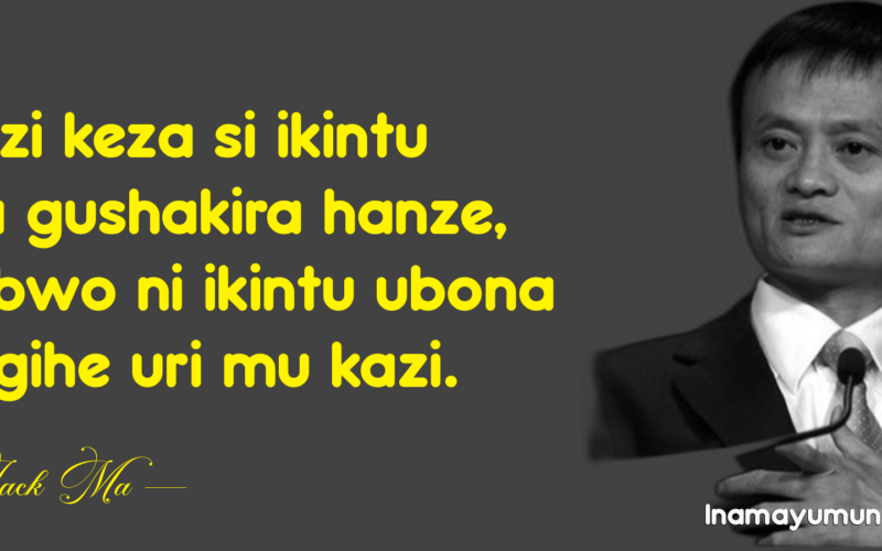 Akazi keza si ikintu ujya gushakira hanze, ahubwo ni ikintu..