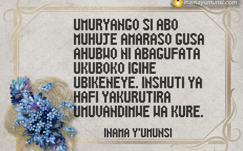 Umuryango si abo muhuje amaraso gusa ahubwo ni abagufata ukuboko igihe ubikeneye. Inshuti ya hafi