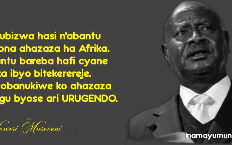 Sinzasubizwa hasi n’abantu batabona ahazaza ha Afrika. Ni abantu bareba..