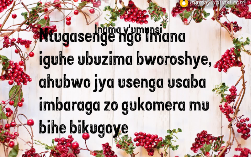 Ntugasenge ngo Imana iguhe ubuzima bworoshye, ahubwo jya usenga usaba imbaraga zo gukomera mu bihe