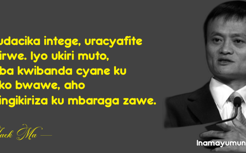Niba udacika intege, uracyafite amahirwe. Iyo ukiri muto, ugomba kwibanda