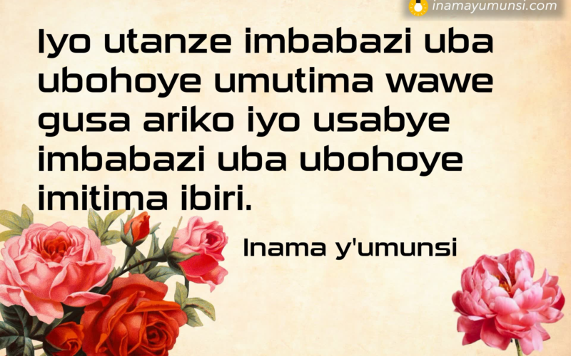 Burya koko MBABARIRA ni ijambo rikomeye kurusha andi yose umuntu ashobora kuvuga